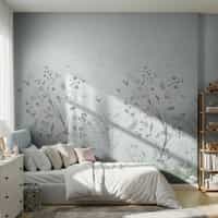 Soft Chinoiserie Floral Garden Wallpaper Mural 4
