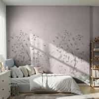 Soft Chinoiserie Floral Garden Wallpaper Mural 3