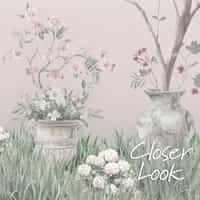 Soft Chinoiserie Floral Garden Wallpaper Mural 7