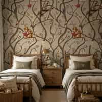 Kids Playful Monkey Forest Wallpaper Mural 4