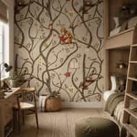 Kids Playful Monkey Forest Wallpaper Mural 2
