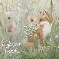Kids Whimsical Fox Meadow Floral Wallpaper Mural 8