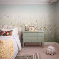 Kids Whimsical Fox Meadow Floral Wallpaper Mural 7