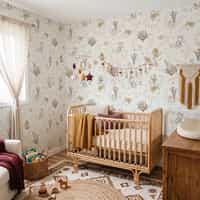 Nursery Playful Animal Musicians and Flowers Wallpaper Mural 6