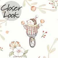 Nursery Playful Animal Musicians and Flowers Wallpaper Mural 7