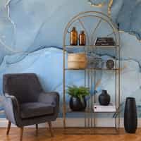 Powder Blue Marble Wallpaper Mural 3