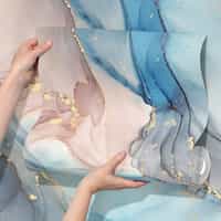 Blush Blue Alcohol Ink Marble Wallpaper Mural 8