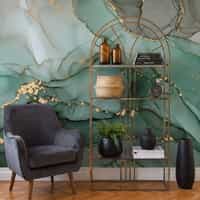 Emerald Green Alcohol Ink Marble Wallpaper Mural 8
