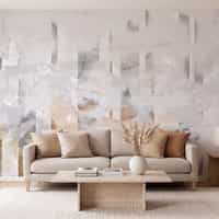 White Feathers Wallpaper Mural 2