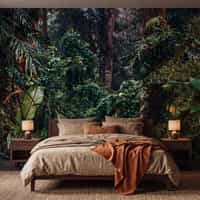 Dark Tropical Jungle Wallpaper Mural 4