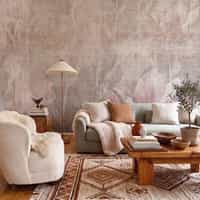 Dusty Pink Magnolia Flower Wallpaper Mural 1