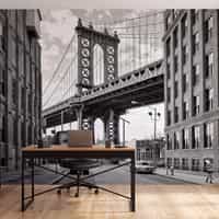 Manhattan Bridge Brick Wallpaper Mural 2