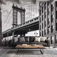 Manhattan Bridge Brick Wallpaper Mural 4