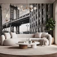 Manhattan Bridge Brick Wallpaper Mural 1