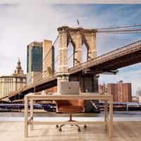 Brooklyn Bridge and City Skyline Wallpaper Mural 5