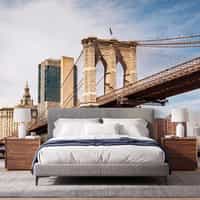 Brooklyn Bridge and City Skyline Wallpaper Mural 6