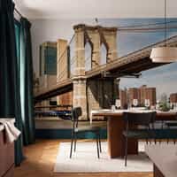 Brooklyn Bridge and City Skyline Wallpaper Mural 1