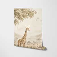 Watercolor Safari Nursery Wallpaper Mural 8