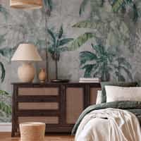 Teal Green Palm Tree Wallpaper Mural 5