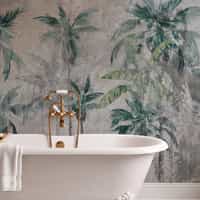 Teal Green Palm Tree Wallpaper Mural 7