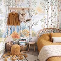 Watercolor Birch Forest Wallpaper Mural 4