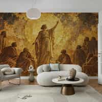 Renaissance Wallpaper Mural with Golden Halo 2