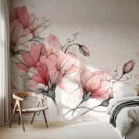 Blush Sweet Pea Wallpaper Mural 2
