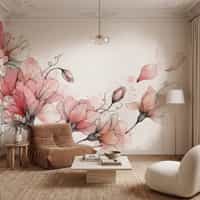 Blush Sweet Pea Wallpaper Mural 6