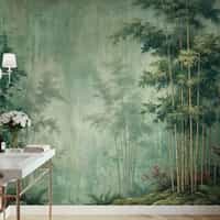 Chinoiserie Bamboo Grove Wallpaper Mural 6