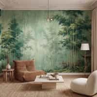 Chinoiserie Bamboo Grove Wallpaper Mural 1
