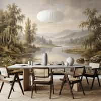 Pastoral River Water Feature Wallpaper 2