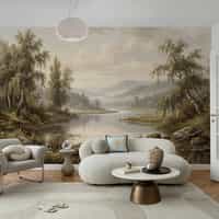 Pastoral River Water Feature Wallpaper 4