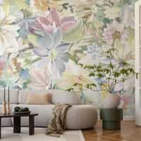 Pastel Floral Wallpaper Mural 4