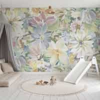 Pastel Floral Wallpaper Mural 3