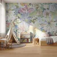 Pastel Floral Wallpaper Mural 6