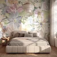 Pastel Floral Wallpaper Mural 1