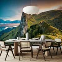 Alpine Mountain Wallpaper Mural at Sunrise 4