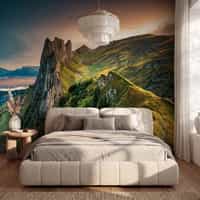 Alpine Mountain Wallpaper Mural at Sunrise 5