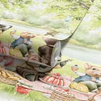 Woodland Animal Picnic Wallpaper 6