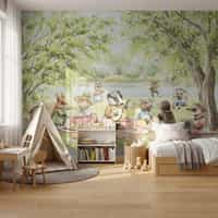 Woodland Animal Picnic Wallpaper 5
