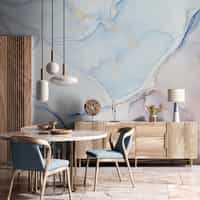 Blue Grey Marble Wallpaper Mural 4