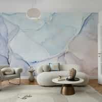 Blue Grey Marble Wallpaper Mural 2