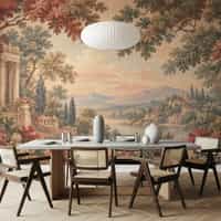 Classical Landscape Wallpaper Mural with Roman Arches 3