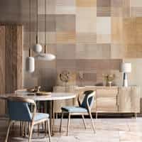Geometric Beige Wallpaper Mural 3