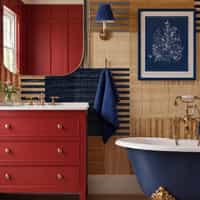 Wallpaper Retro Style Geometric Textile Wallpaper Mural 2