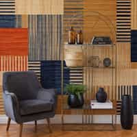 Wallpaper Retro Style Geometric Textile Wallpaper Mural 5