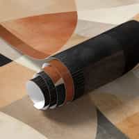 Terracotta Geometric Wallpaper Mural 9