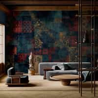 Distressed Decorative Tile Wallpaper Mural 2