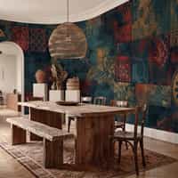 Distressed Decorative Tile Wallpaper Mural 4