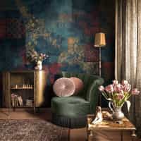 Distressed Decorative Tile Wallpaper Mural 7